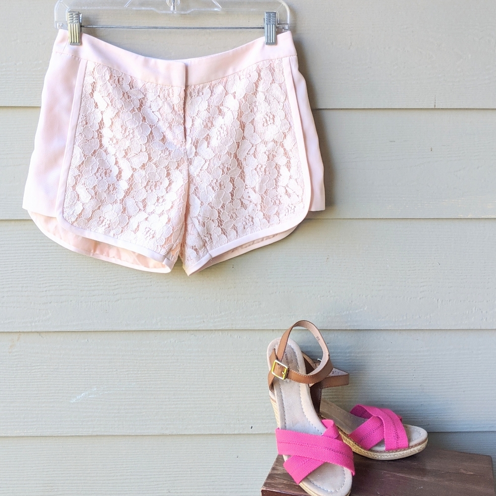 Laundry Shelly Segal romanticBlush Lace Shorts